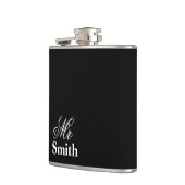 Mr.パーソナライズされた Name Black フラスク (左)