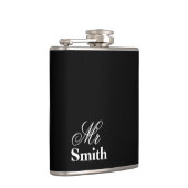 Mr.パーソナライズされた Name Black フラスク (右)