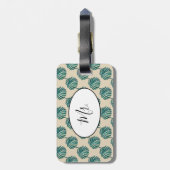 Mr.パームプリントターコイズラゲージタグ ラゲッジタグ (裏面縦)
