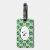 Mr.パームプリントターコイズラゲージタグ ラゲッジタグ (裏面縦)