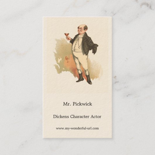 Mr.ピックウィックby Kyd, Dickens' The Pickwick紙 名刺 (正面)