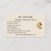 Mr.ピックウィックby Kyd, Dickens' The Pickwick紙 名刺 (裏面)