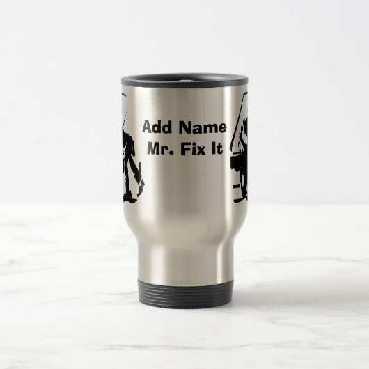 Mr.フィックスMuggs、名前の追加 トラベルマグ (中央)