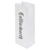 Mr.ブラック文字の夫人 ワインギフトバッグ (裏面アングル)