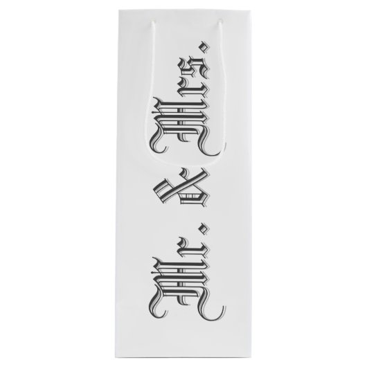 Mr.ブラック文字の夫人 ワインギフトバッグ (正面)