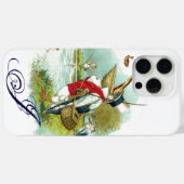MR.ペリカン魚釣りモノグラム、ホワイト Case-Mate iPhoneケース (裏面 (横))