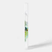 MR.ペリカン魚釣りモノグラム、ホワイト Case-Mate iPhoneケース (裏面 / 左)
