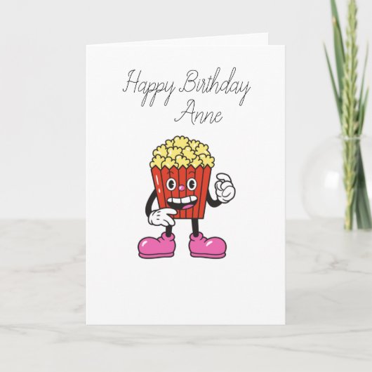 Mr.ポップコーン誕生日カード サンキューカード (正面)