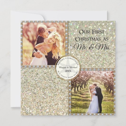 Mr.ミセスきらめくグリッタールッククリスマスフォト シーズンカード (正面)