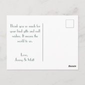 Mr.ミセスエレガントピンクフローラ金ゴールド結婚ハート ポストカード (裏面)