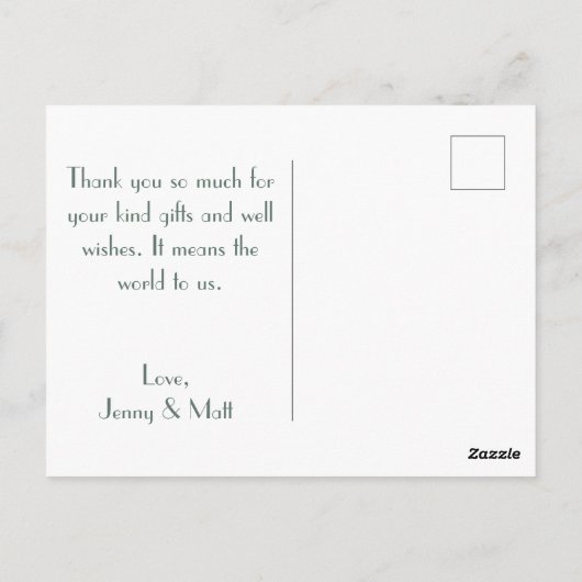 Mr.ミセスエレガントピンクフローラ金ゴールド結婚ハート ポストカード (裏面)