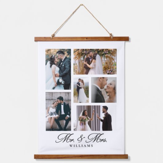 Mr.ミセス結婚の写真集 吊り下げ型タペストリー (正面)