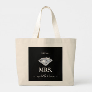 Mr.ミセス結婚ズ・ブラック&ホワイト ラージトートバッグ