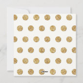 Mr.ミセス金ゴールドきらめくグリッタークリスマスフォト シーズンカード (裏面)