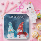 Mr.&ミセス雪だるまカスタム紙プレート ペーパープレート (パーティー)