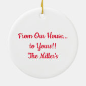 Mr.ミセス霜の降りた雪だるまセラミックオーナメント セラミックオーナメント (裏面)