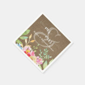 Mr.ミセス・ウォーカラフルター・カラー・フラワーオーバー・ラップ スタンダードカクテルナプキン (角)