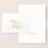 Mr.ミセス・エッチングゴールド・フォイルのグリーティングカード 箔カード (ディスプレー)