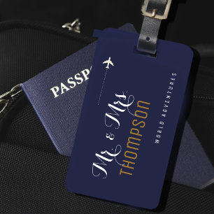 Mr.ミセス・カップル・ワールドトラベルの冒険 ラゲッジタグ