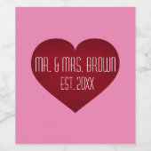 Mr.ミセス・クリムゾン・ハート ワインラベル (シングルラベル)