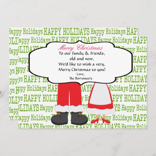 Mr.&ミセス・クロース・すてき足ズ・クリスマス・カード シーズンカード (正面/裏面)