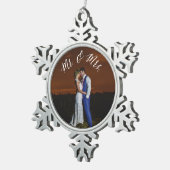 Mr.ミセス・ニュー結婚ス・ペーター記念オーナメント スノーフレークピューターオーナメント (右)