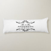 Mr.ミセス・ネームパーソナライズされた結婚ズ・デイト・ギフト ボディピロー (裏面)