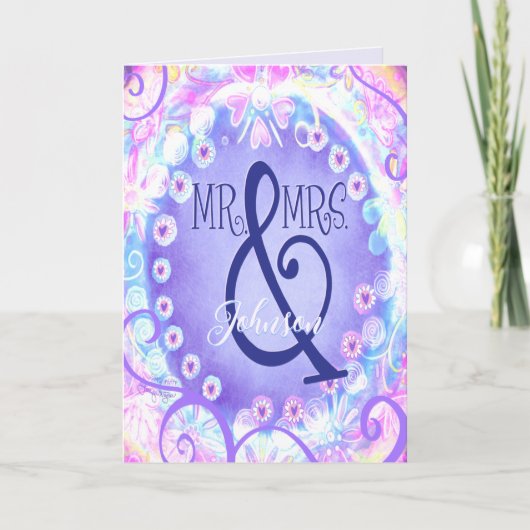 Mr.ミセス・ネームパーソナライズされた・インスピリシティエレガント カード (正面)