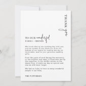 Mr.ミセス・フォトスクリプト結婚のサンキューカード サンキューカード (裏面)