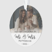 Mr.ミセス・フォト1stクリスマスニューリー記念結婚品 オーナメント (正面)