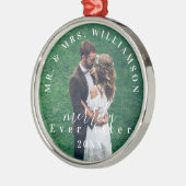 Mr.&ミセス |楽しげに過ごすホリデー写真 メタルオーナメント (左)
