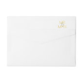 Mr.ミセス・金ゴールドエレガントタイポグラフィ結婚ズ ラップアラウンドラベル (裏面)