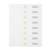 Mr.ミセス・金ゴールドエレガントタイポグラフィ結婚ズ ラップアラウンドラベル (シート)