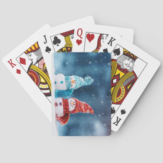 Mr.ミセス・雪だるま遊のカード トランプ (裏面)