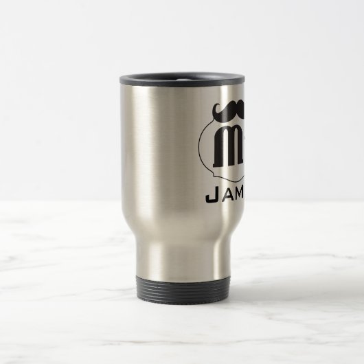 Mr.ムスタヒーレトロヴィンテージヒップスターの贈り物 トラベルマグ (中央)