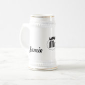 Mr.ムスタヒーレトロヴィンテージヒップスターの贈り物 ビールジョッキ (正面左)