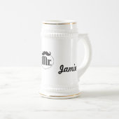 Mr.ムスタヒーレトロヴィンテージヒップスターの贈り物 ビールジョッキ (正面右)