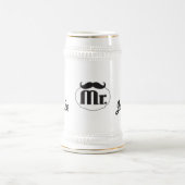 Mr.ムスタヒーレトロヴィンテージヒップスターの贈り物 ビールジョッキ (中央)