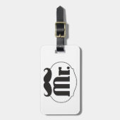 Mr.ムスタヒーレトロヴィンテージヒップスターの贈り物 ラゲッジタグ (正面縦)