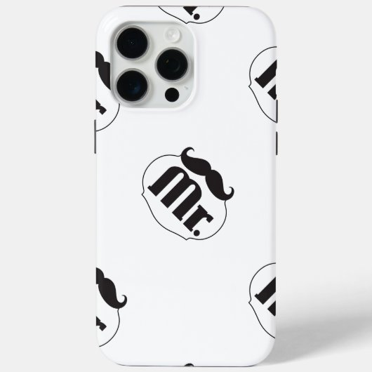 Mr.ムスタヒーレトロヴィンテージヒップスターの贈り物 Case-Mate iPhoneケース (裏面)