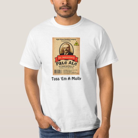 Mr. モロトフのペールエールラベル tシャツ (正面)