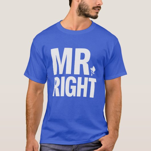 “Mr.ライト”のウェディングシャツ Tシャツ (正面)