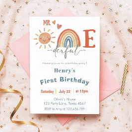 Mr.ワンダーフル少年の最初の誕生日招待状 招待状