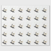 Mr.ワンダーフル・ブラックと金ゴールドの最初の誕生日 ラッピングペーパー (フラット)