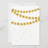 Mr.ワンダーフル・ブラックと金ゴールドの最初の誕生日 招待状 (裏面)