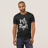 Mr.右グルームユーモアたった今結婚しました Tシャツ (正面フル)