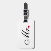 Mr.夫のグルーム結婚のシックエレガントな白い旅行 ラゲッジタグ (正面縦)