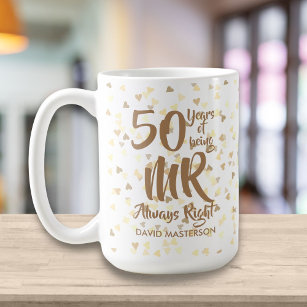 Mr.常に右おもしろい50周年 コーヒーマグカップ