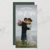 Mr.新婚のミセス・ホリデー・フォト・カード シーズンカード (正面/裏面)