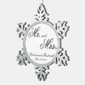 Mr.新婚の夫人は スノーフレークピューターオーナメント (右)